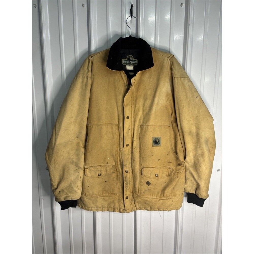 Vintage Berne Apparel Barn Chore Coat Very Worn XL